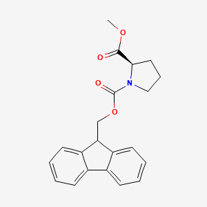 molecular formula C21H21NO4 B7962082 (R)-1-((9H-Fluoren-9-yl)methyl) 2-methyl pyrrolidine-1,2-dicarboxylate 