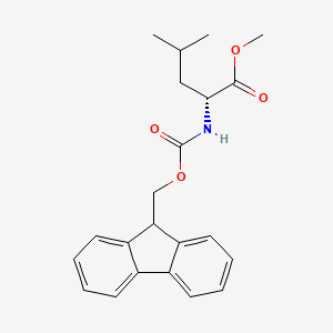 molecular formula C22H25NO4 B7962101 Methyl (2R)-2-{[(9H-fluoren-9-ylmethoxy)carbonyl]amino}-4-methylpentanoate 