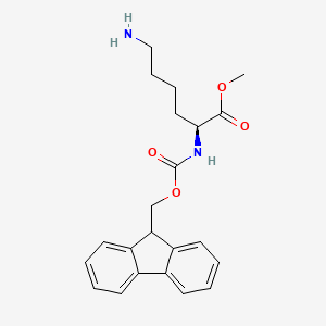 molecular formula C22H26N2O4 B7962103 (S)-Methyl 2-((((9H-fluoren-9-yl)methoxy)carbonyl)amino)-6-aminohexanoate 