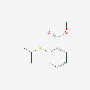 molecular formula C11H14O2S B7962127 Benzoic acid, 2-isopropylthio-, methyl ester 
