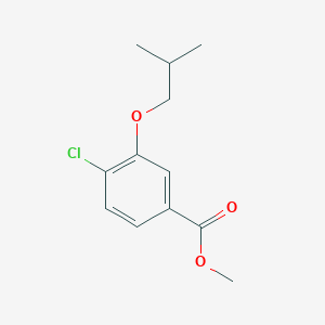 molecular formula C12H15ClO3 B7962132 Methyl 4-chloro-3-(2-methylpropoxy)benzoate 
