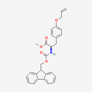 molecular formula C28H27NO5 B7962136 Methyl (2R)-2-{[(9H-fluoren-9-ylmethoxy)carbonyl]amino}-3-[4-(prop-2-EN-1-yloxy)phenyl]propanoate 