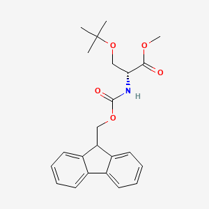 molecular formula C23H27NO5 B7962165 Methyl (2R)-3-(tert-butoxy)-2-{[(9H-fluoren-9-ylmethoxy)carbonyl]amino}propanoate CAS No. 1820580-35-5