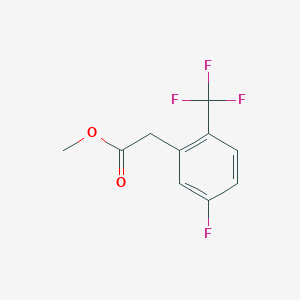 molecular formula C10H8F4O2 B7962173 Methyl 2-[5-fluoro-2-(trifluoromethyl)phenyl]acetate CAS No. 1820703-52-3