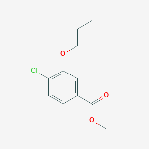 molecular formula C11H13ClO3 B7962179 Methyl 4-chloro-3-propoxybenzoate CAS No. 1820735-25-8