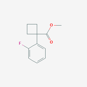 molecular formula C12H13FO2 B7962185 Methyl 1-(2-fluorophenyl)cyclobutane-1-carboxylate 