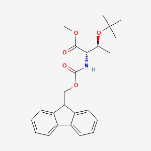 molecular formula C24H29NO5 B7962192 Methyl (2S,3S)-3-(tert-butoxy)-2-{[(9H-fluoren-9-ylmethoxy)carbonyl]amino}butanoate 