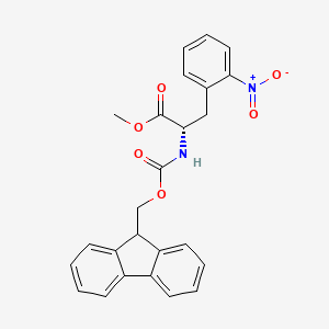 molecular formula C25H22N2O6 B7962195 Methyl (2S)-2-{[(9H-fluoren-9-ylmethoxy)carbonyl]amino}-3-(2-nitrophenyl)propanoate 