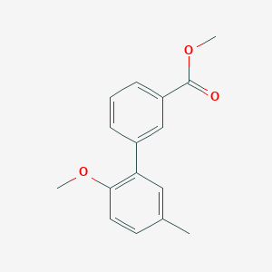 molecular formula C16H16O3 B7962209 Methyl 3-(2-methoxy-5-methylphenyl)benzoate 