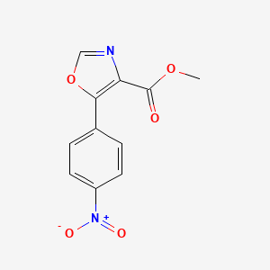 molecular formula C11H8N2O5 B7962224 Methyl 5-(4-nitrophenyl)-1,3-oxazole-4-carboxylate 