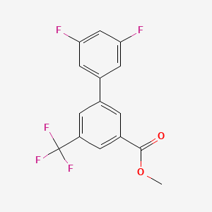 molecular formula C15H9F5O2 B7962245 Methyl 3-(3,5-difluorophenyl)-5-(trifluoromethyl)benzoate 