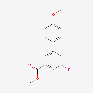 molecular formula C15H13FO3 B7962283 Methyl 3-fluoro-5-(4-methoxyphenyl)benzoate 