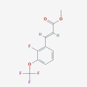 molecular formula C11H8F4O3 B7962310 Methyl (2E)-3-[2-fluoro-3-(trifluoromethoxy)phenyl]prop-2-enoate 