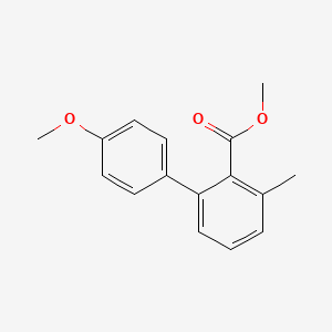 molecular formula C16H16O3 B7962338 Methyl 2-(4-methoxyphenyl)-6-methylbenzoate 