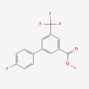 molecular formula C15H10F4O2 B7962397 Methyl 3-(4-fluorophenyl)-5-(trifluoromethyl)benzoate 