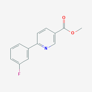 molecular formula C13H10FNO2 B7962416 Methyl 6-(3-fluorophenyl)pyridine-3-carboxylate 
