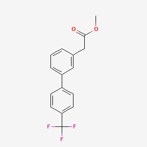 molecular formula C16H13F3O2 B7962423 Methyl 2-{3-[4-(trifluoromethyl)phenyl]phenyl}acetate 