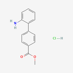 molecular formula C14H14ClNO2 B7962445 Methyl 4-(2-aminophenyl)benzoate hydrochloride 