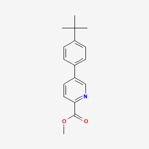 molecular formula C17H19NO2 B7962454 Methyl 5-(4-tert-butylphenyl)pyridine-2-carboxylate 