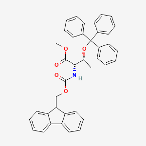 molecular formula C39H35NO5 B7962461 Methyl (2S,3R)-2-{[(9H-fluoren-9-ylmethoxy)carbonyl]amino}-3-(triphenylmethoxy)butanoate 