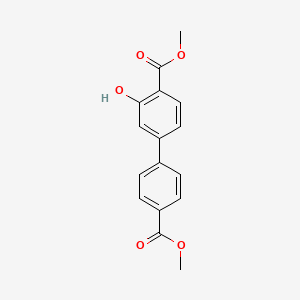 molecular formula C16H14O5 B7962471 Methyl 2-hydroxy-4-[4-(methoxycarbonyl)phenyl]benzoate 