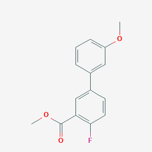 molecular formula C15H13FO3 B7962486 Methyl 2-fluoro-5-(3-methoxyphenyl)benzoate 