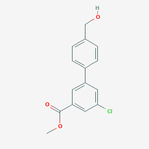 molecular formula C15H13ClO3 B7962511 Methyl 3-chloro-5-[4-(hydroxymethyl)phenyl]benzoate 