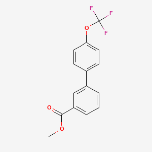 molecular formula C15H11F3O3 B7962525 Methyl 3-[4-(trifluoromethoxy)phenyl]benzoate 