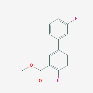 molecular formula C14H10F2O2 B7962531 Methyl 2-fluoro-5-(3-fluorophenyl)benzoate 