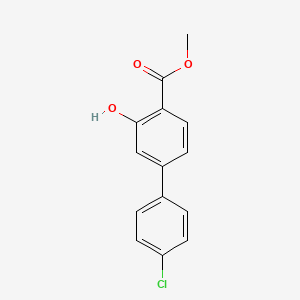 molecular formula C14H11ClO3 B7962533 Methyl 4-(4-chlorophenyl)-2-hydroxybenzoate 
