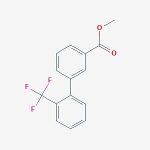 molecular formula C15H11F3O2 B7962538 Methyl 3-[2-(trifluoromethyl)phenyl]benzoate CAS No. 168618-51-7