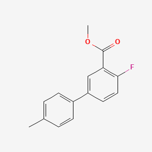 molecular formula C15H13FO2 B7962545 Methyl 2-fluoro-5-(4-methylphenyl)benzoate 