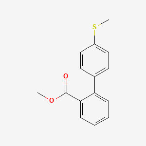molecular formula C15H14O2S B7962553 Methyl 2-[4-(methylsulfanyl)phenyl]benzoate 