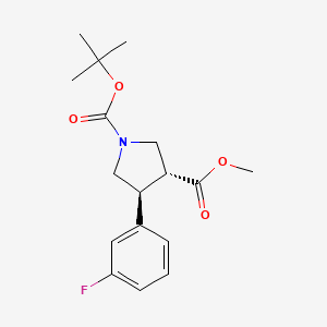 molecular formula C17H22FNO4 B7962563 1-Tert-butyl 3-methyl (3R,4S)-4-(3-fluorophenyl)pyrrolidine-1,3-dicarboxylate 