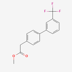 molecular formula C16H13F3O2 B7962583 Methyl 2-{4-[3-(trifluoromethyl)phenyl]phenyl}acetate 