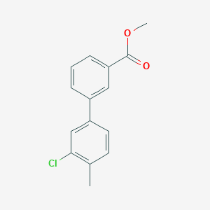 molecular formula C15H13ClO2 B7962634 Methyl 3-(3-chloro-4-methylphenyl)benzoate 