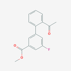 molecular formula C16H13FO3 B7962647 Methyl 3-(2-acetylphenyl)-5-fluorobenzoate 