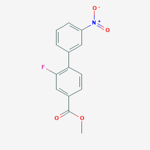 molecular formula C14H10FNO4 B7962662 Methyl 3-fluoro-4-(3-nitrophenyl)benzoate CAS No. 1820718-69-1