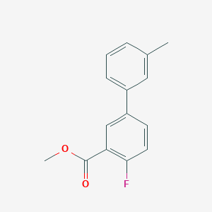molecular formula C15H13FO2 B7962675 Methyl 2-fluoro-5-(3-methylphenyl)benzoate 