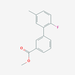 molecular formula C15H13FO2 B7962698 Methyl 3-(2-fluoro-5-methylphenyl)benzoate 