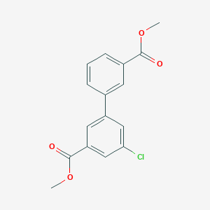 molecular formula C16H13ClO4 B7962724 Methyl 3-chloro-5-[3-(methoxycarbonyl)phenyl]benzoate 