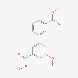 molecular formula C17H16O5 B7962761 Methyl 3-methoxy-5-[3-(methoxycarbonyl)phenyl]benzoate 