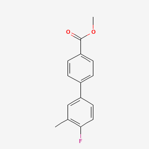 molecular formula C15H13FO2 B7962768 Methyl 4-(4-fluoro-3-methylphenyl)benzoate 