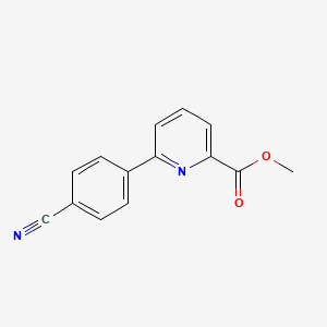 molecular formula C14H10N2O2 B7962824 Methyl 6-(4-cyanophenyl)pyridine-2-carboxylate 