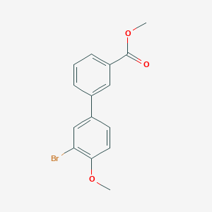 molecular formula C15H13BrO3 B7962839 Methyl 3-(3-bromo-4-methoxyphenyl)benzoate 