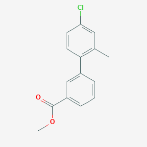 molecular formula C15H13ClO2 B7962840 Methyl 3-(4-chloro-2-methylphenyl)benzoate 