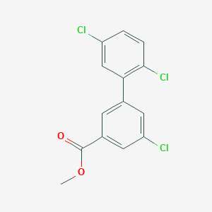 molecular formula C14H9Cl3O2 B7962869 Methyl 3-chloro-5-(2,5-dichlorophenyl)benzoate 