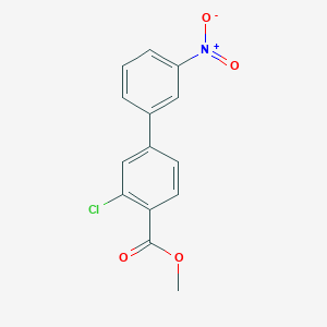molecular formula C14H10ClNO4 B7962967 Methyl 2-chloro-4-(3-nitrophenyl)benzoate 