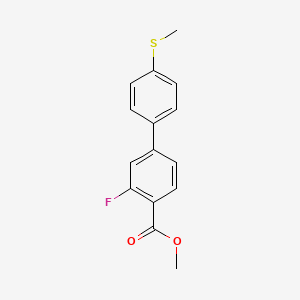 molecular formula C15H13FO2S B7962995 Methyl 2-fluoro-4-[4-(methylsulfanyl)phenyl]benzoate CAS No. 1820747-11-2
