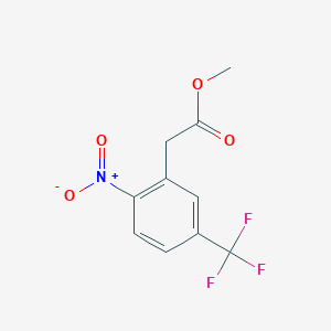 molecular formula C10H8F3NO4 B7963005 Methyl 2-[2-nitro-5-(trifluoromethyl)phenyl]acetate 